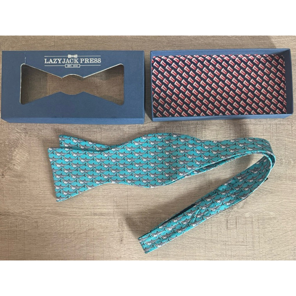 LAZYJACK Press NWT | Shark Week Bow Tie | One Size Blue - Picture 6 of 6